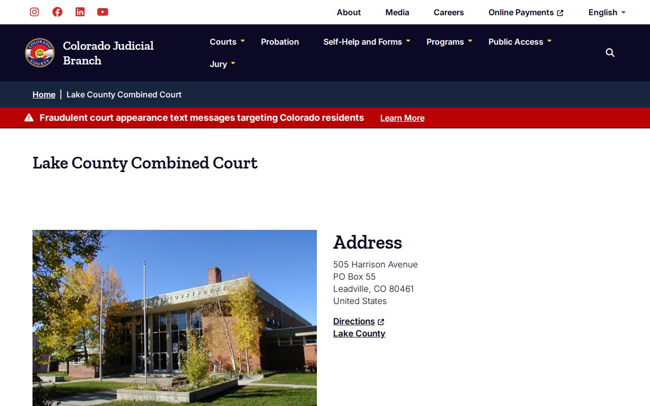 Official Lake County Combined Court location and contact information